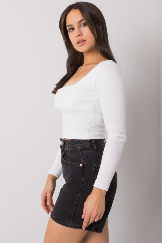 Balta īsu svītru blūze Cammy RUE PARIS