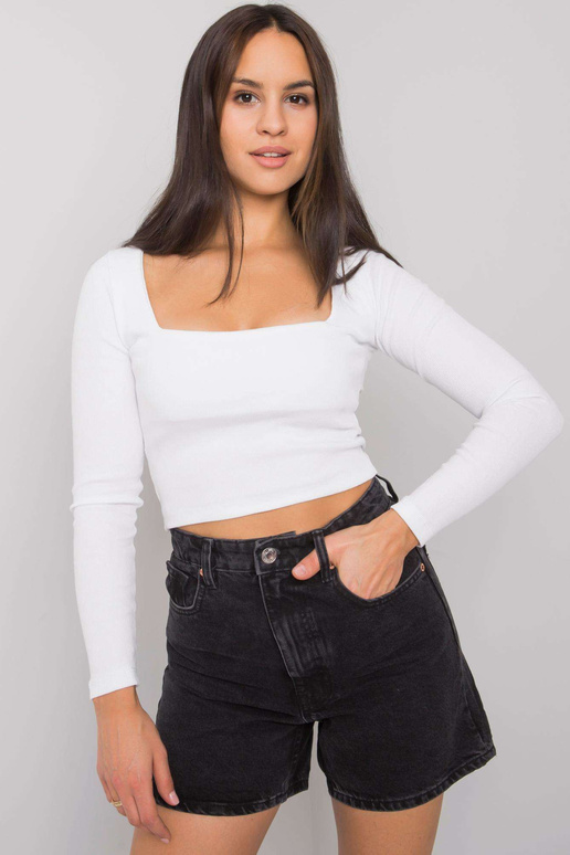 Balta īsu svītru blūze Cammy RUE PARIS