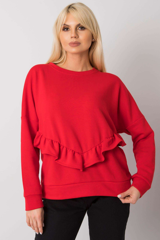 Frose RUE PARIS sarkans volāns džemperis