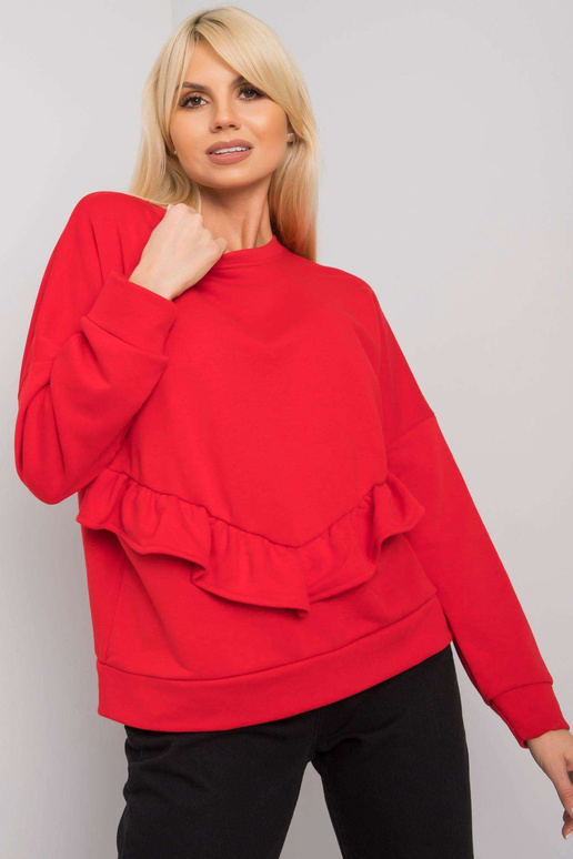 Frose RUE PARIS sarkans volāns džemperis