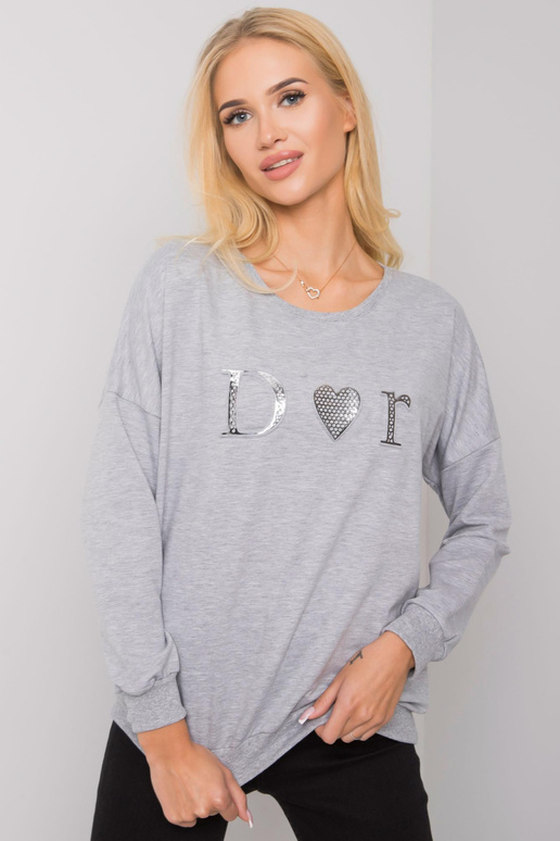 Pelēks melanža džemperis sievietēm...