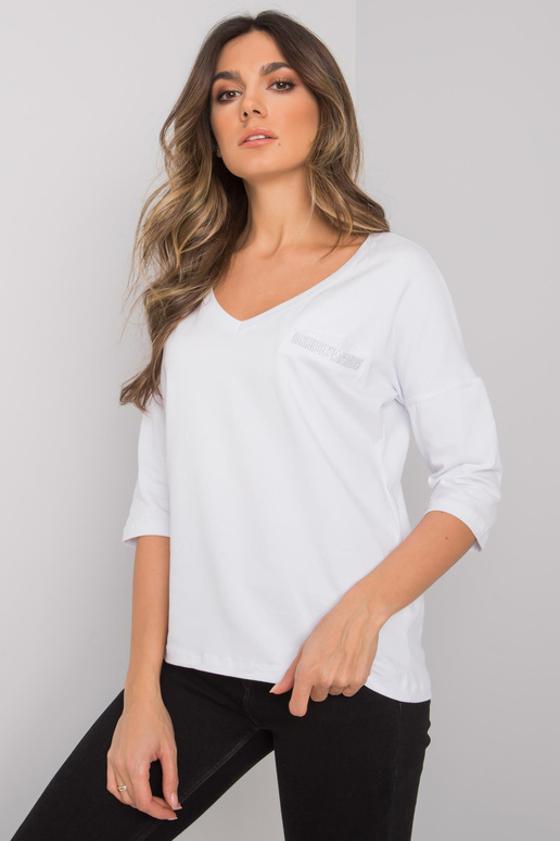 Balta kokvilnas ikdienas blūze Sofia... Balta kokvilnas ikdienas blūze Sofia...