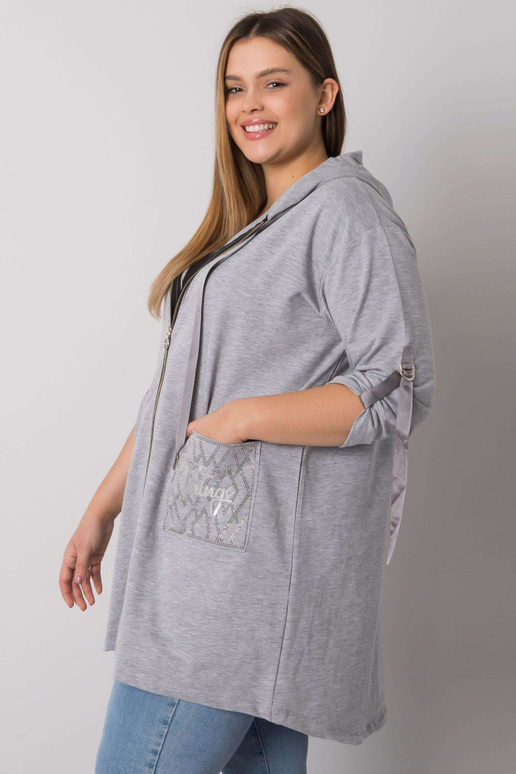 Pelēka melanža liela izmēra sporta...