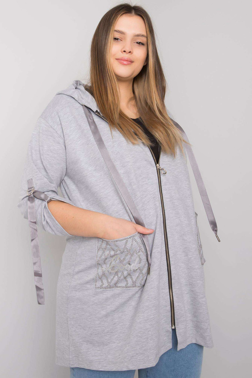 Pelēka melanža liela izmēra sporta...