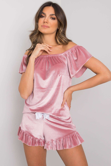 Netīri rozā flounce velūra...