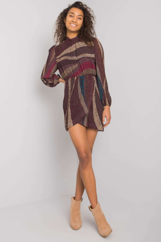 Sieviešu brūna kleita ar Brooks apdrukām