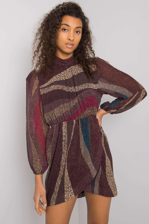 Sieviešu brūna kleita ar Brooks apdrukām