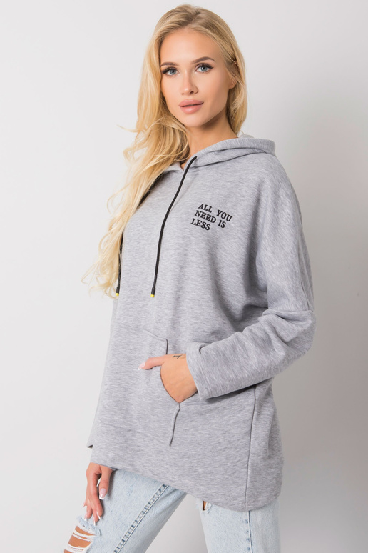 Laylla Grey Melange Hoodie