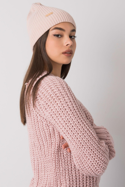 Sieviešu netīri rozā adīta cepure RUE...