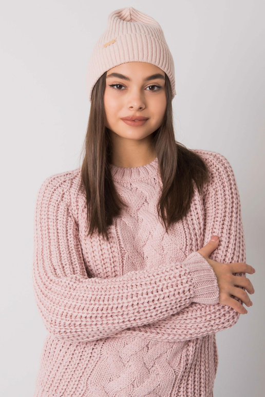 Sieviešu netīri rozā adīta cepure RUE...