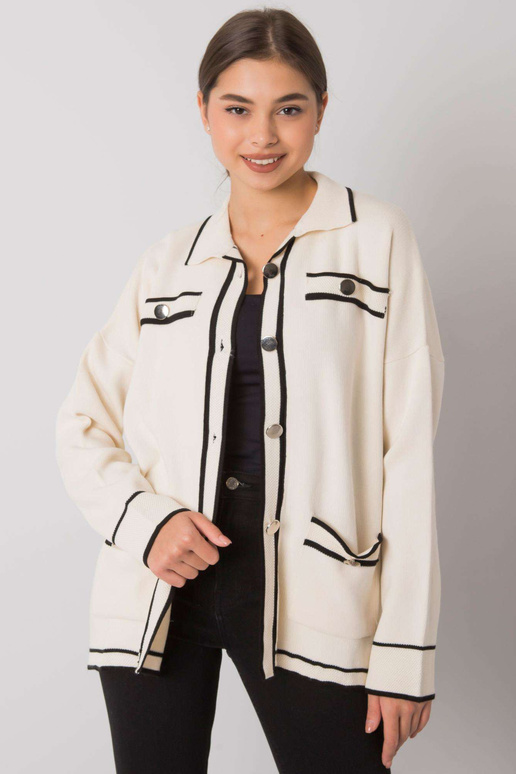 Krēmkrāsas jaka ar Shelton kabatām