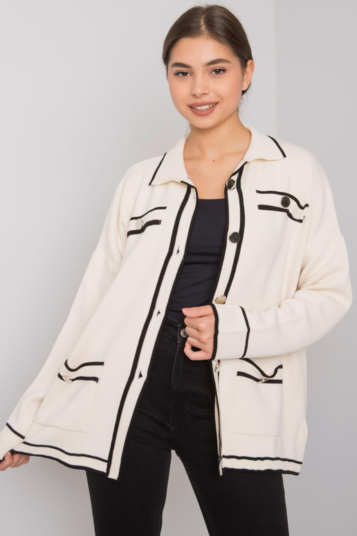 Krēmkrāsas jaka ar Shelton kabatām