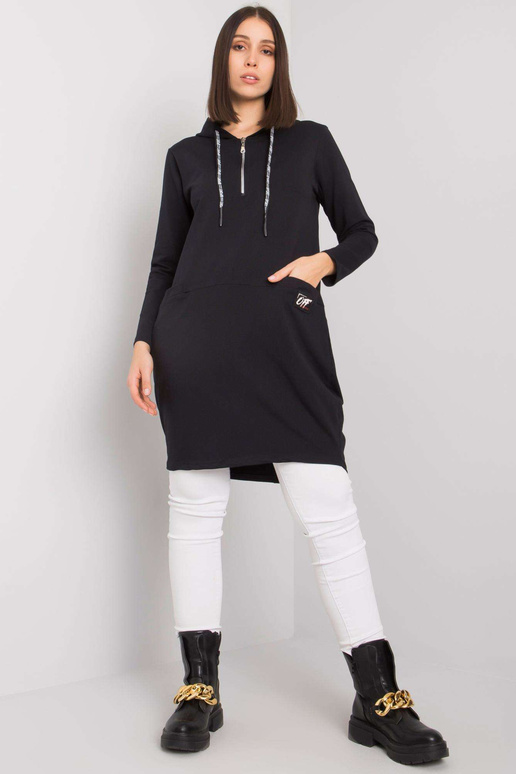 Melna kokvilnas tunika liela izmēra...