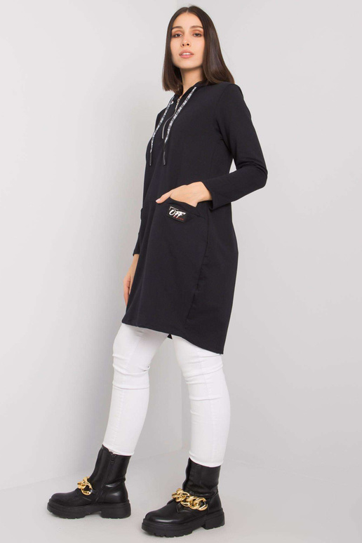 Melna kokvilnas tunika liela izmēra...