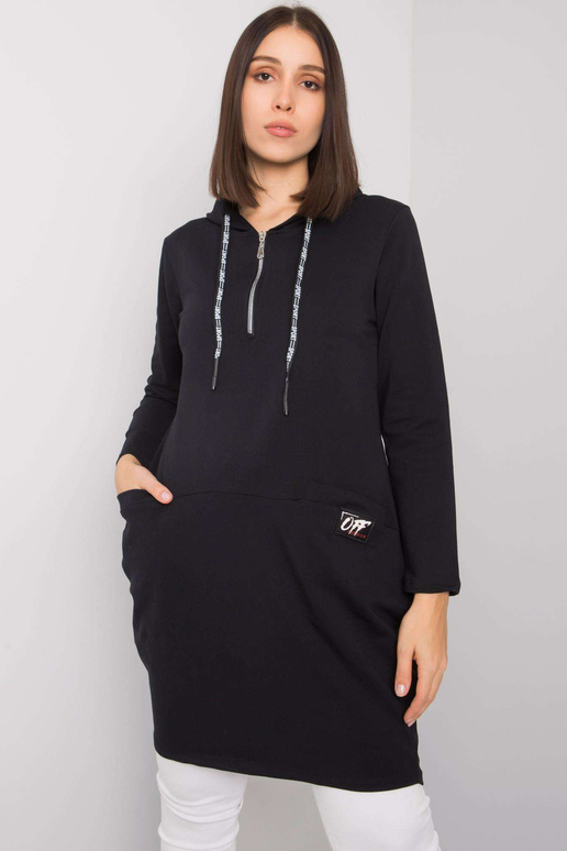 Melna kokvilnas tunika liela izmēra...