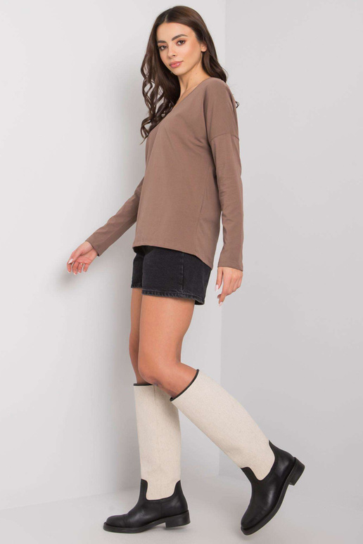 Brūna sieviešu blūze ar garām...