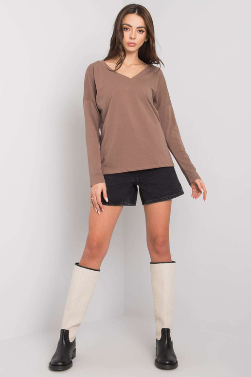 Brūna sieviešu blūze ar garām...