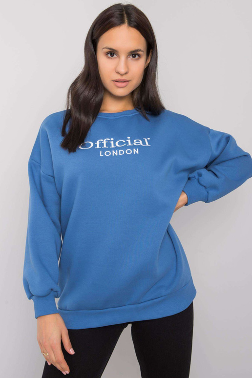 Zils sieviešu džemperis bez kapuces...