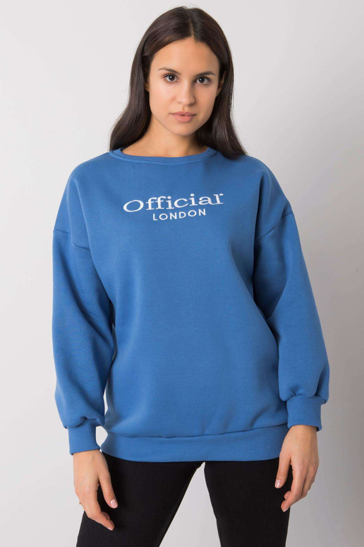 Zils sieviešu džemperis bez kapuces...