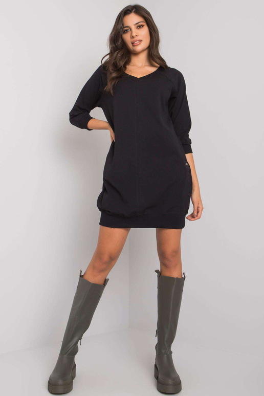 Melna Salerno Cotton Basic kleita