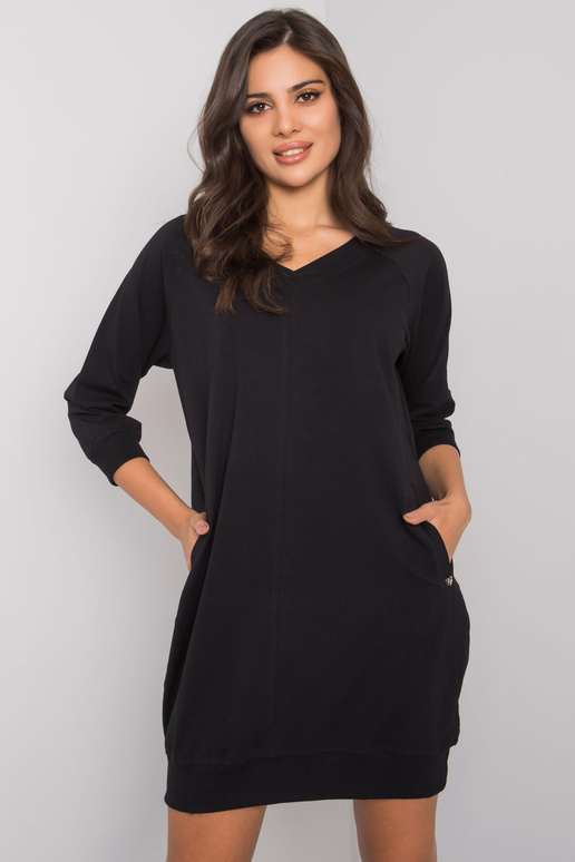 Melna Salerno Cotton Basic kleita