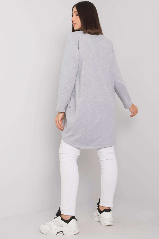 Pelēka melanža liela izmēra tunika ar...