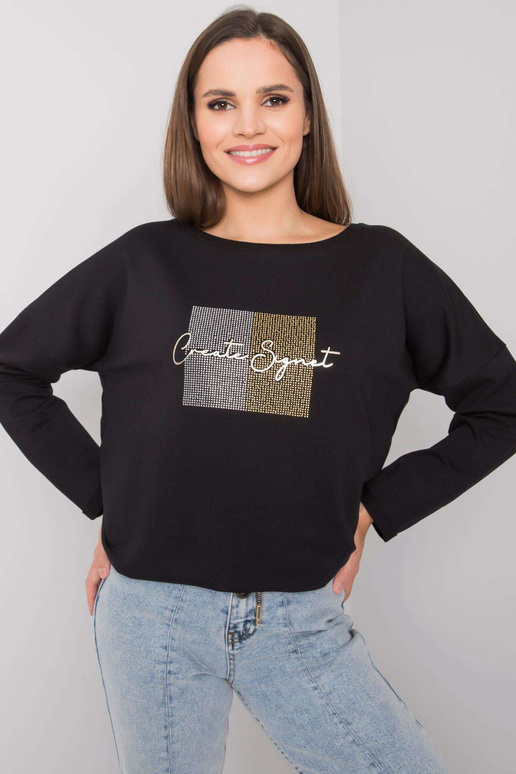 Melna blūze ar rhinestones Adele RUE...