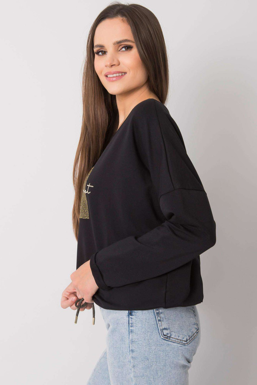 Melna blūze ar rhinestones Adele RUE...