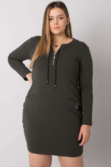 Khaki kleita plus izmērs ar... 2