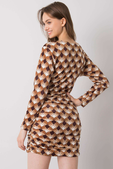 Brūna velūra kleita ar...