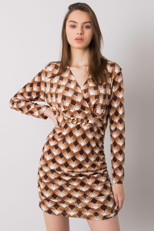 Brūna velūra kleita ar Montilla rakstiem