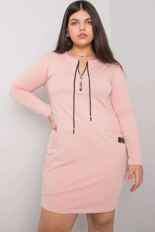 Netīri rozā plus izmēra kleita ar...