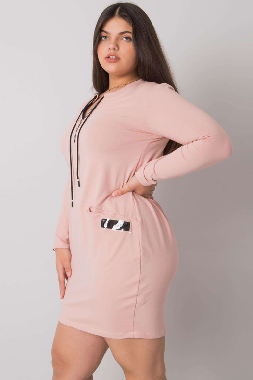 Netīri rozā plus izmēra kleita ar...