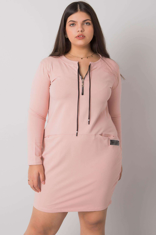 Netīri rozā plus izmēra kleita ar...