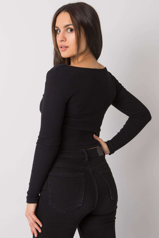 Melna īsa blūze ar svītru Cammy RUE...