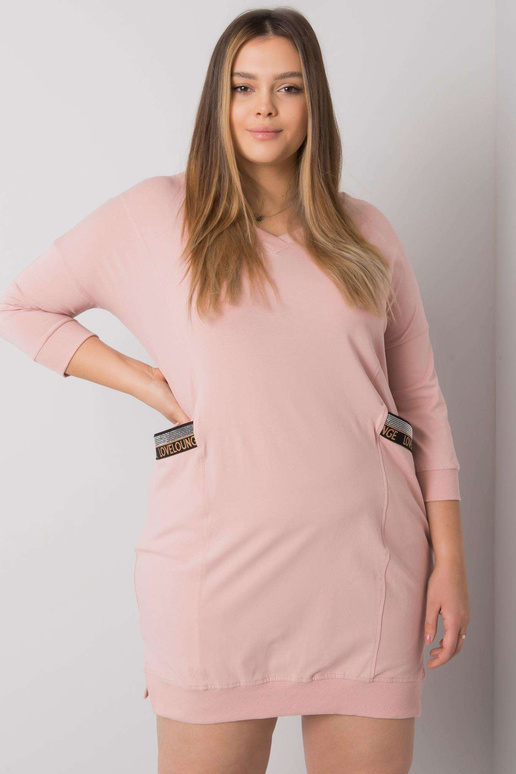 Netīra rozā liela izmēra kleita ar...