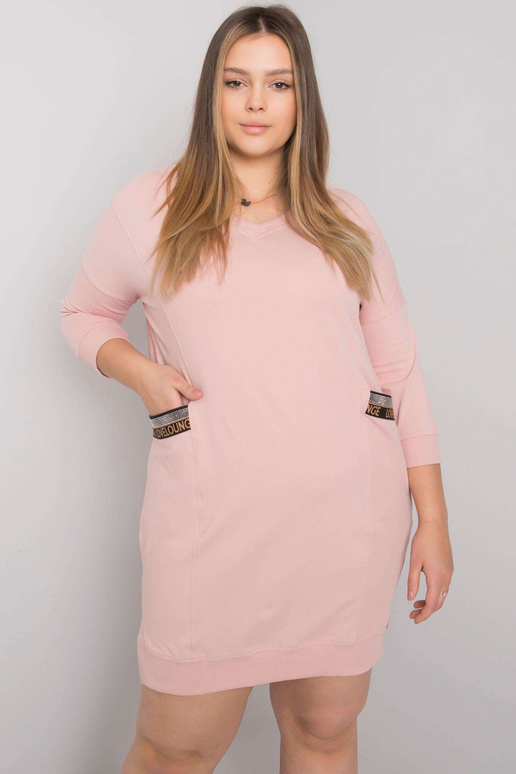 Netīra rozā liela izmēra kleita ar...