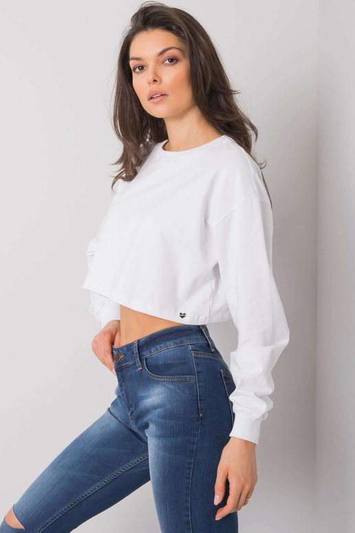 Balta īsa blūze basic Simeona