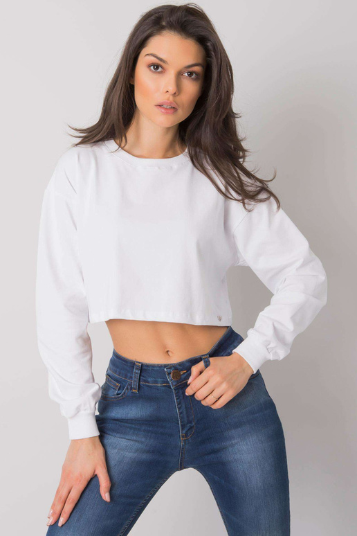 Balta īsa blūze basic Simeona