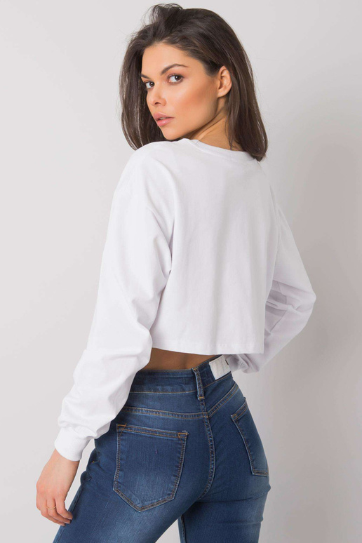 Balta īsa blūze basic Simeona