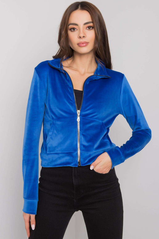 Tumši zila velūra sporta krekls...