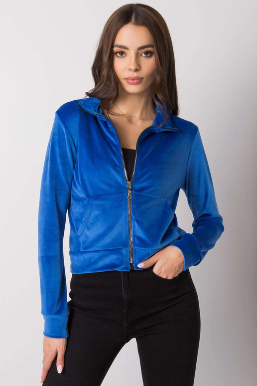 Tumši zila velūra sporta krekls...