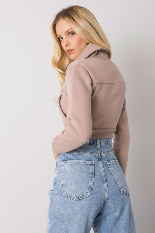 Tumši bēšs īss džemperis Ann RUE PARIS Tumši bēšs īss džemperis Ann RUE PARIS