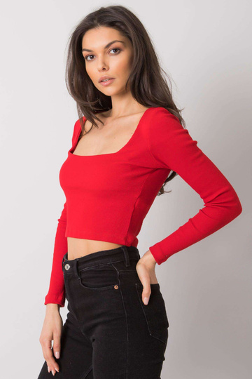 Sarkana īsa blūze ar svītru... 2