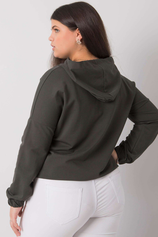 Tumšs haki liela izmēra sporta krekls...