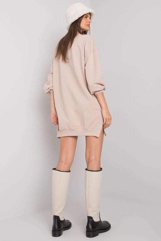 Gaiši bēša sieviešu kokvilnas kleita...