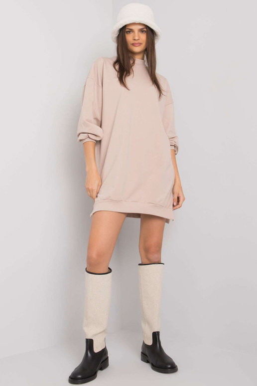 Gaiši bēša sieviešu kokvilnas kleita...