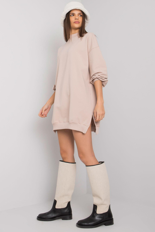 Gaiši bēša sieviešu kokvilnas kleita...