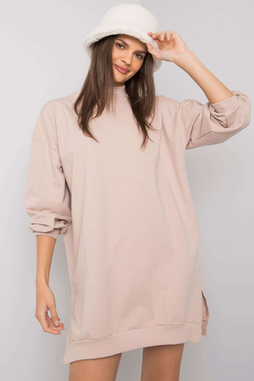 Gaiši bēša sieviešu kokvilnas kleita...