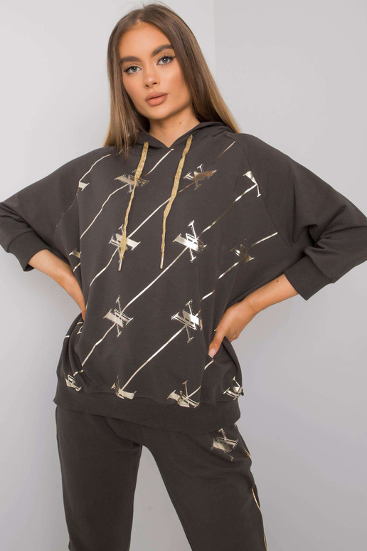 Tumšs haki krāsas divdaļīgs komplekts...